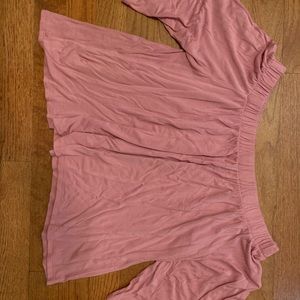 Pink off the shoulder top